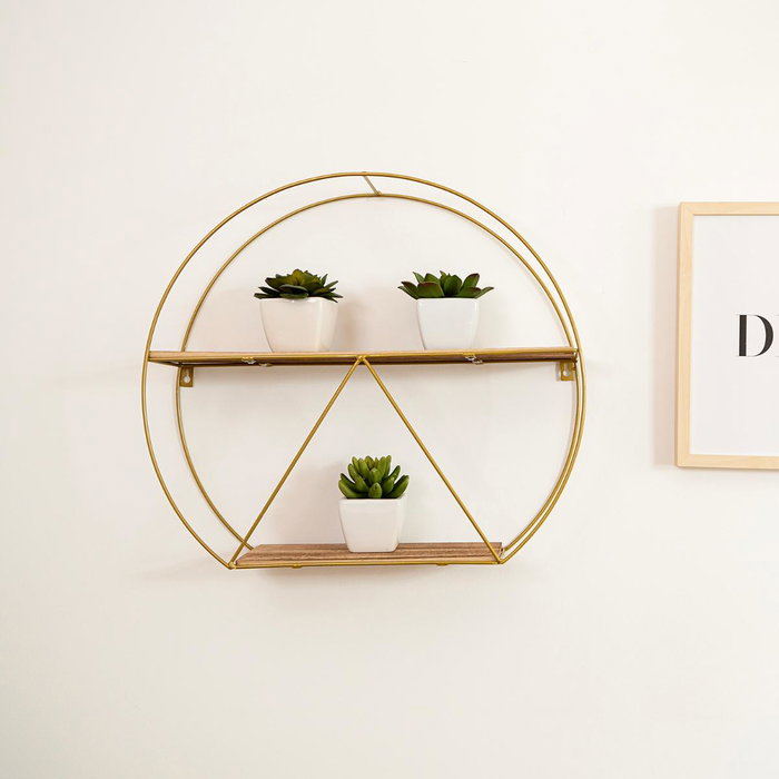 Vinthera Moa Étagère Bureau Acier et Paulownia 50x12 cm (6 Unités)