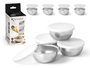 KINVARA Set de 4 bols avec couvercle 130ml, Plata