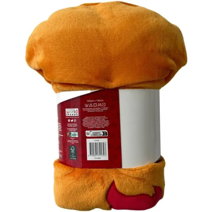 Pokémon - Plaid à capuche 3D Salameche (Salamèche) 120x150 cm - Couverture polaire ultra douce et colorée pour enfant Pokémon - Plaid à capuche 3D Salameche (Salamèche) 120x150 cm - Couverture polaire ultra douce et colorée pour enfant