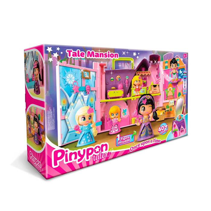Famosa Pinypon - Maison des Contes PNY89000 - Maletín avec Princesse Jasmine, Chambre Rotative, Accessoires - Jeu de Rôle - Enfant +4 Ans