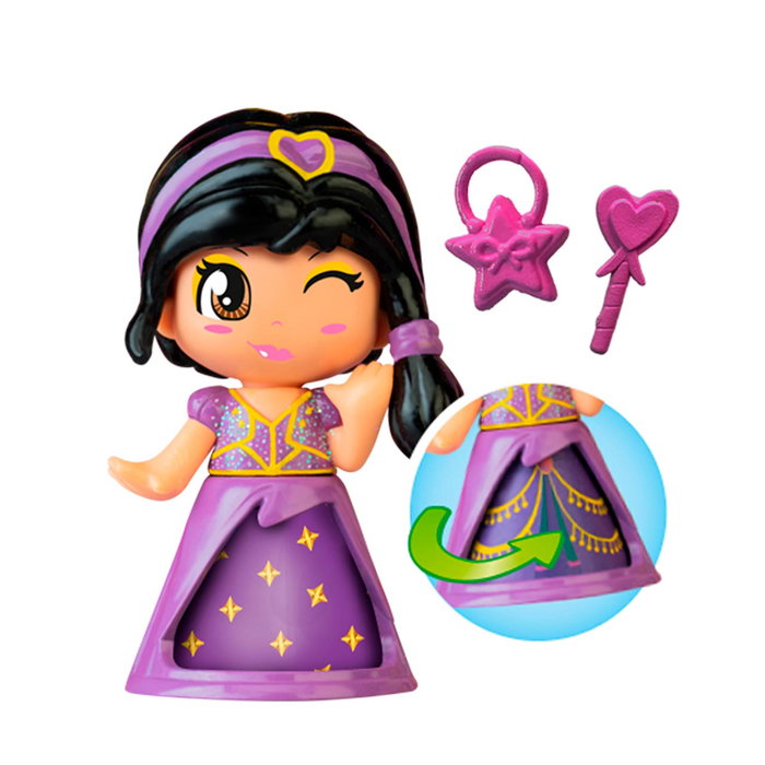 Famosa Pinypon - Maison des Contes PNY89000 - Maletín avec Princesse Jasmine, Chambre Rotative, Accessoires - Jeu de Rôle - Enfant +4 Ans
