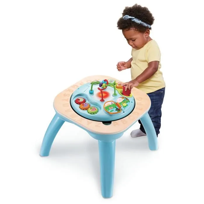 Vtech Baby - Table d'activités évolutive Nature - Jouet en bois FSC® parlant et musical - 3 en 1 de 9 mois à 4 ans