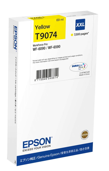 Epson T9074N Jaune XXL C13T90744N Epson T9074N Jaune XXL C13T90744N