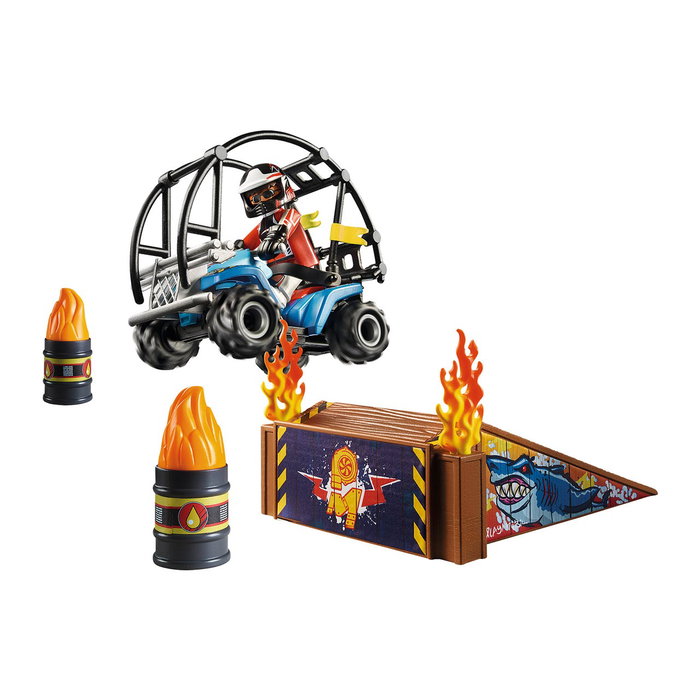 Playmobil Starter Pack Stuntshow Quad avec rampe de feu