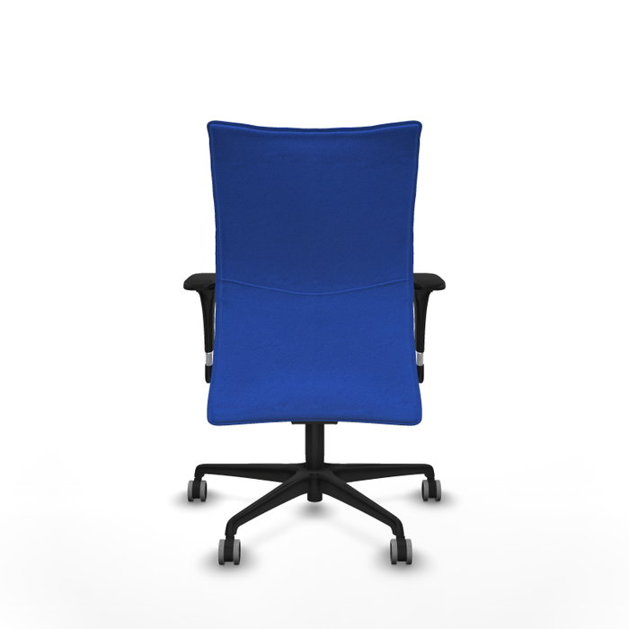 Piqueras Y Crespo Albacete Confidente - Chaise de bureau bleue avec mécanisme synchrone et bras 1D