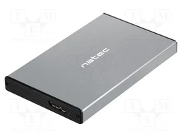 NATEC Boîtier pour disques 2,5 pouces RHINO GO gris aluminium, SATA III, USB 3.0