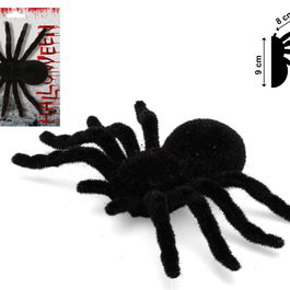 Déco Halloween - Araignée Fausse Noire 9 cm Réaliste pour Décorations Effrayantes et Anniversaire Thème Horreur