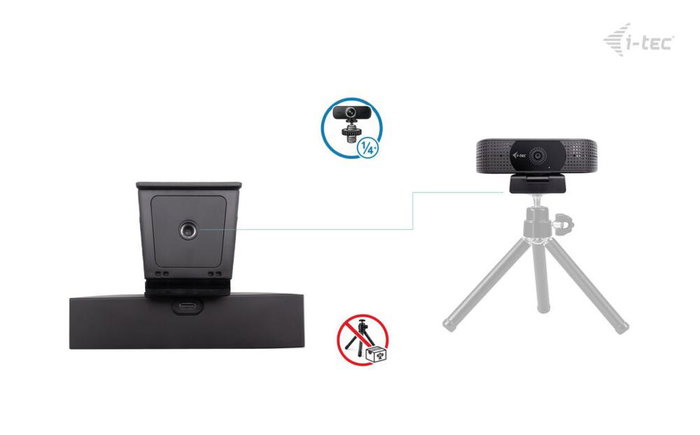 i-tec Solomon 500 Webcam 4K UHD avec autofocus PDAF, Ultra HD i-tec Solomon 500 Webcam 4K UHD avec autofocus PDAF, Ultra HD