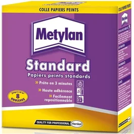 Metylan Colle à Papiers Peints Universelle 250 g - Pour Tous Papiers Peints Légers et Épais, Haute Adhérence, Prête en 3 Minutes