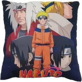 Naruto Coussin Décoratif Double Face Carré Naruto et ses Amis 40 x 40 cm en Microfibre
