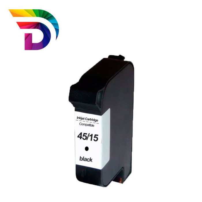 Dayma N15 N45 Cartouche d'encre Recyclée Noir pour HP - Haute Qualité et Écologique