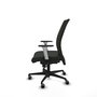 Piqueras Y Crespo Albacete Confidente Chaise de Bureau avec Mécanisme Synchrone, Tissu Noir