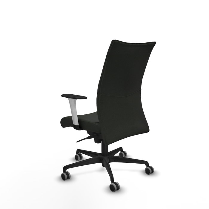 Piqueras Y Crespo Albacete Confidente Chaise de Bureau avec Mécanisme Synchrone, Tissu Noir