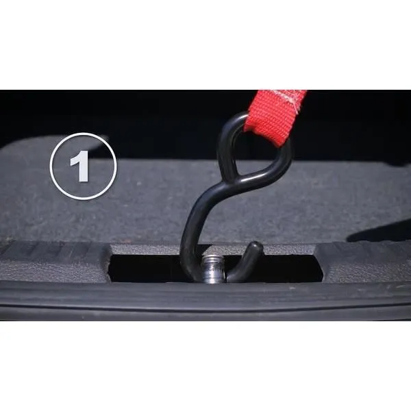 Sangle de fermeture pour coffre - Noir et rouge Sangle de fermeture pour coffre - Noir et rouge