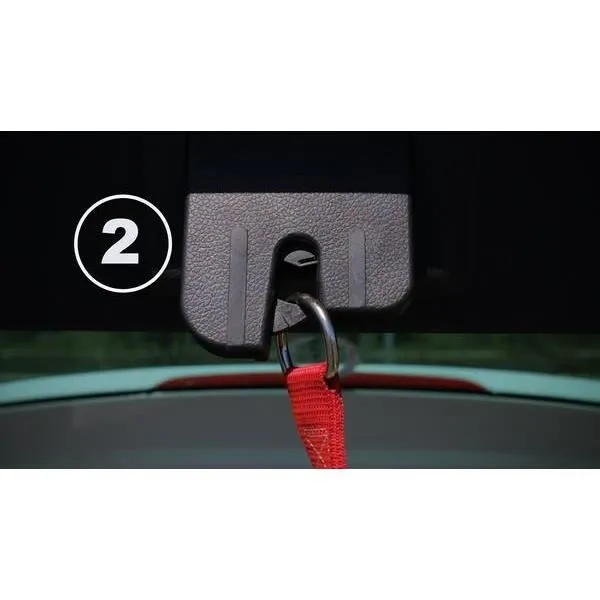 Sangle de fermeture pour coffre - Noir et rouge Sangle de fermeture pour coffre - Noir et rouge