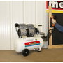 Mecafer Compresseur Silencieux 24L 1HP 8 bar Blanc