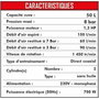 Mecafer Compresseur Silencieux 24L 1HP 8 bar Blanc