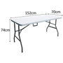 BigBuy Outdoor Table de réception pliante TERRANOVA - Blanche - 6 personnes