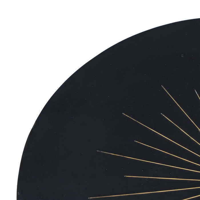 BigBuy Home Table d'appoint Noir Doré Ronde BigBuy Home Table d'appoint Noir Doré Ronde