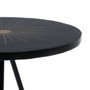 BigBuy Home Table d'appoint Noir Doré Ronde