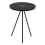BigBuy Home Table d'appoint Noir Doré Ronde