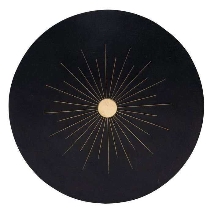 BigBuy Home Table d'appoint Noir Doré Ronde BigBuy Home Table d'appoint Noir Doré Ronde