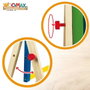 Woomax - Pizarra 2 faces blanche et noire en bois 37,5x65 cm avec accessoires - Ardoise double face enfant
