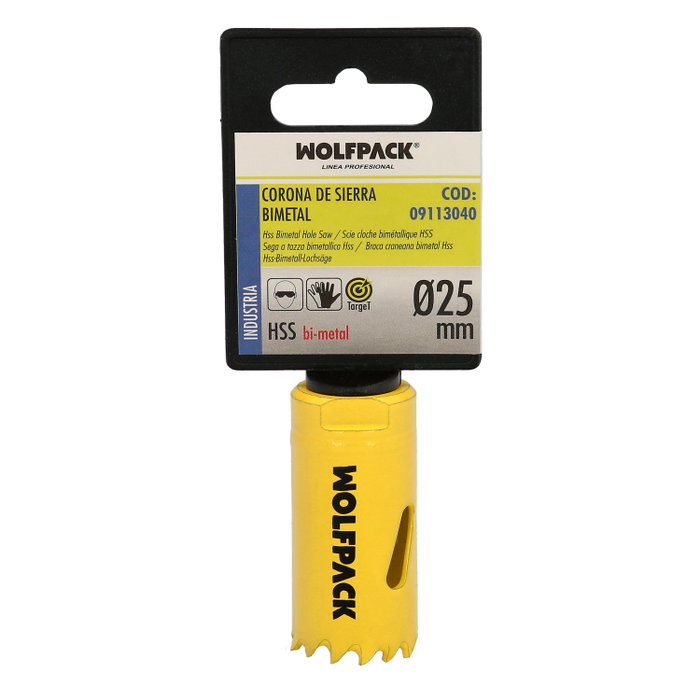 WOLFPACK LINEA PROFESIONAL Scie cloche bimétal Target Ø 25 mm WOLFPACK LINEA PROFESIONAL Scie cloche bimétal Target Ø 25 mm