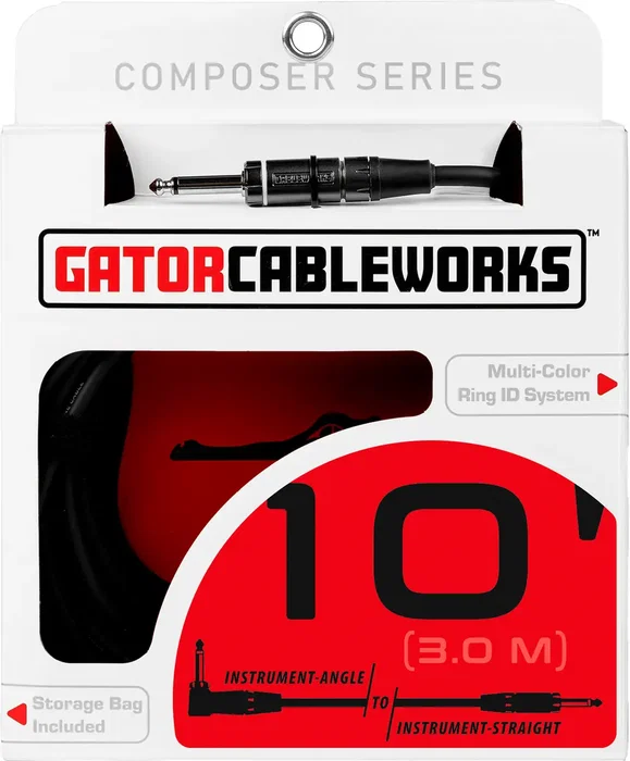 CABLEWORKS Câble Instrument Jack Recto/Jack Acodé 3 m CABLEWORKS Câble Instrument Jack Recto/Jack Acodé 3 m