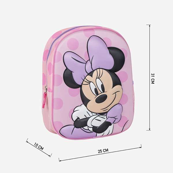 Cerdá Sac à dos enfant 3D Minnie 25 x 31 x 10 cm - 2 à 8 ans - Rose