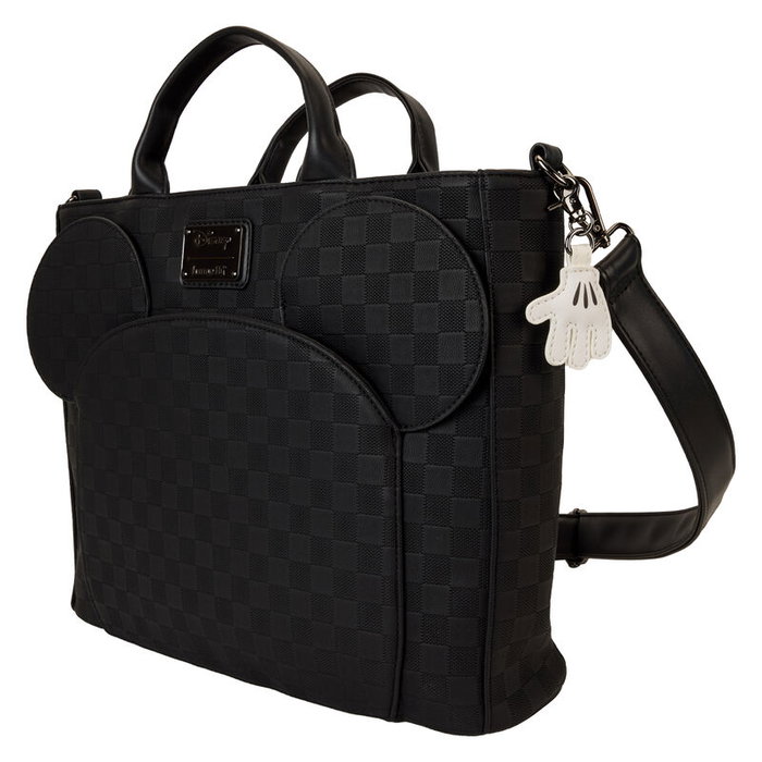 LOUNGEFLY Sac à dos bandoulière style sac à main Mickey Disney Evergreen en similicuir PU avec détails bronze