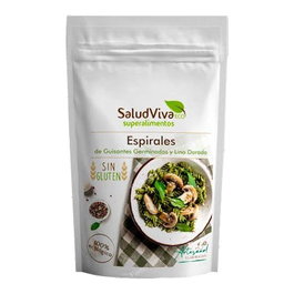 SALUD VIVA Espirales à la farine de sarrasin germé et au lin doré, pâtes alimentaires sans gluten, 250 g