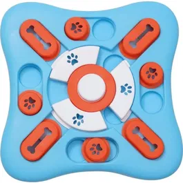 M-PETS BRAINY GAMES - Jeu Intelligent pour Chien COPERNIC, Niveau 2 Moyen avec 10 Trous et 18 Glissières Mobiles, Tapis Anti-Dérapant 25 x 25 x 3 cm