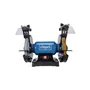 Scheppach SM200LB Touret à meuler électrique mixte avec meule grain 36 et brosse métallique pour affûtage, meulage et polissage