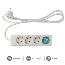 GSC Evolution Base multiple Serie Mega 4T, 4 prises, 1,5m