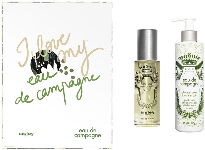 Sisley Coffret Soins de la Peau Eau de Champagne pour Femme - Gel Douche Hydratant 250 ml + Eau de Toilette 100 ml - Tous Types de Peau