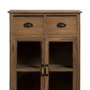 BigBuy Home Vitrine avec Double Porte en Cristal Naturel Verre Bois d'épicéa