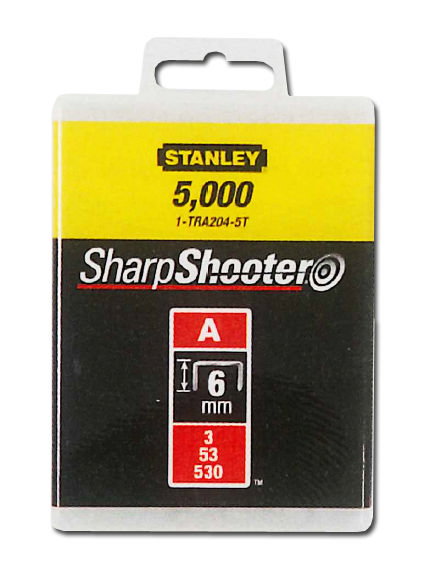 STANLEY Agrafes Type A 1-TRA202T 4 mm (1000 unités) STANLEY Agrafes Type A 1-TRA202T 4 mm (1000 unités)