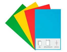 Innspiro Set de 4 feuilles de mousse EVA 20x30 cm x 2 mm