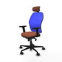 Piqueras y Crespo Chaise de Bureau 2D036N2 Bleu Marron