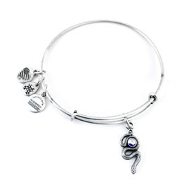 Alex And Ani Bracelet Serpent Gris 20cm