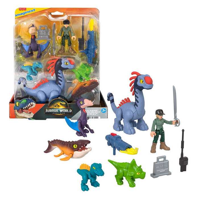 Imaginext Pack de Figurines Dinosaures Air, Mer et Terre Jurassic World Imaginext Pack de Figurines Dinosaures Air, Mer et Terre Jurassic World
