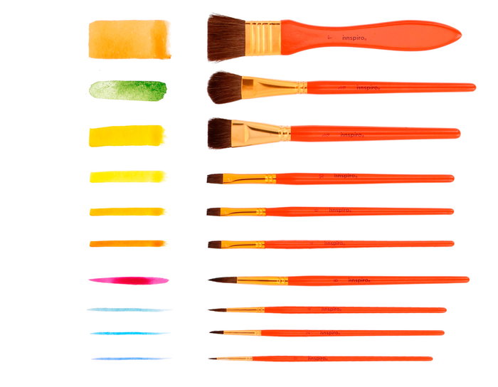 Innspiro Set de 10 pinceaux en poils naturels avec étui Innspiro Set de 10 pinceaux en poils naturels avec étui