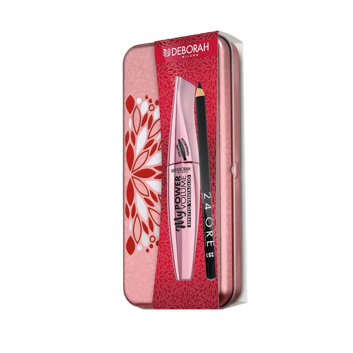 Deborah Set: 24H Extra Gel Pencil Eyeliner Noir 1.5 g et My Power Mascara Waterproof Noir 14 ml Deborah Set: 24H Extra Gel Pencil Eyeliner Noir 1.5 g et My Power Mascara Waterproof Noir 14 ml