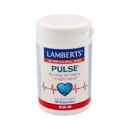 LAMBERTS Pulse, Huile de poisson pure 1300 mg + CoQ10 100 mg, 90 capsules