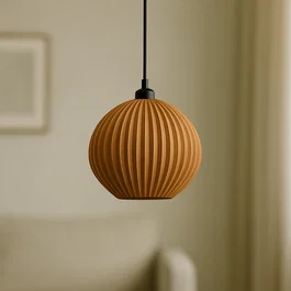 Lampe suspendue Idali Beige/Fleuron Noir/Câble Noir LED E27