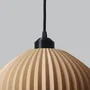 Lampe suspendue Idali Beige/Fleuron Noir/Câble Noir LED E27