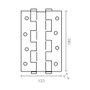 Micel Bisagra Double Action BS10 NE M57002 Aluminium Noir 133x180 mm Blister Charge 50kg