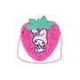 Karactermania - Sac bandoulière My Melody peluche fraise douce avec compartiment zippé et intérieur doublé - 22 x 22 x 8 cm - Polyester - Rose