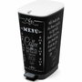 Kis Poubelle de cuisine à pédale 42,5 L Noir motif café